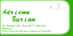 adrienn burian business card